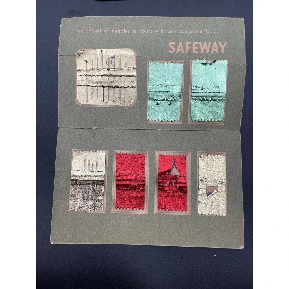 Vintage Needle Book Lot Safeway Hotel Wilcox Advertising Sewing Needles